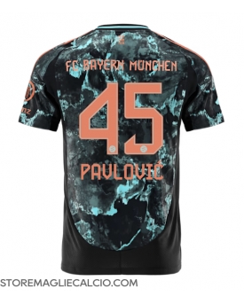 Bayern Munich Aleksandar Pavlovic #45 Maglia Gara Trasferta Repliche 2024-25